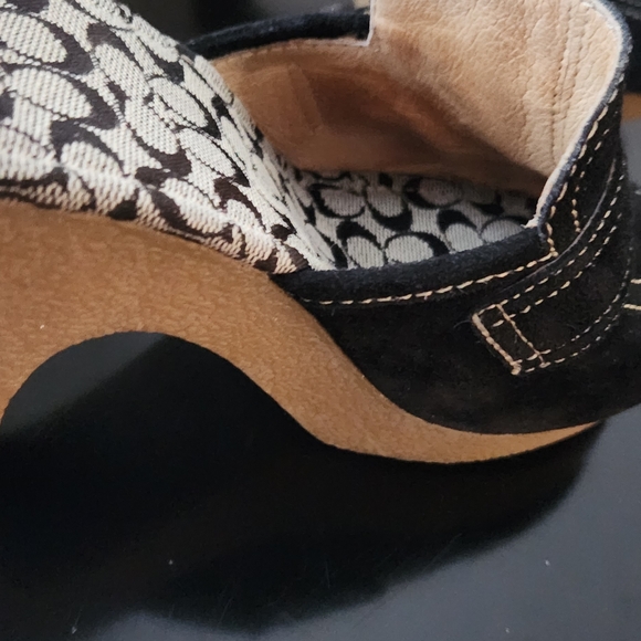 COACH Deirdre Black Clog Heeled sandals 6.5 - Picture 9 of 10